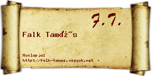 Falk Tamás névjegykártya